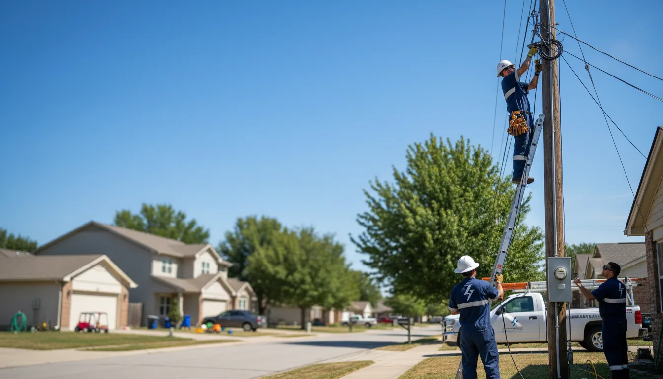 Residential electrician providing installation services in Rosser, TX